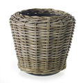 French rattan basket lifestyle shot with plants