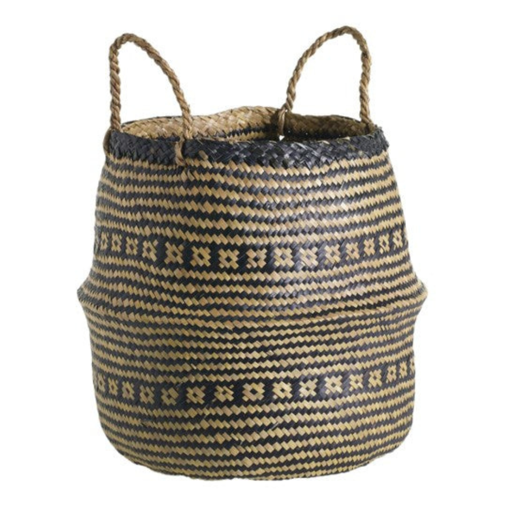 Natural fiber Bali basket for plants and home decor